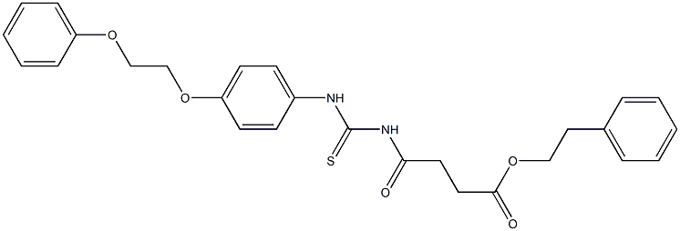 phenethyl 4-oxo-4-({[4-(2-phenoxyethoxy)anilino]carbothioyl}amino)butanoate Structure