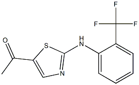 1-{2-[2-(trifluoromethyl)anilino]-1,3-thiazol-5-yl}-1-ethanone Structure
