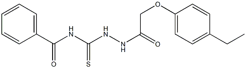 N-({2-[2-(4-ethylphenoxy)acetyl]hydrazino}carbothioyl)benzenecarboxamide 구조식 이미지