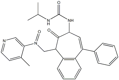 N-(2,5-diaza-2-(2-(2-methylphenyl)-2-oxoethyl)-3-oxo-6-phenylbicyclo[5.4.0]undeca-1(7),5,8,10-tetraen-4-yl)(isopropylamino)formamide 구조식 이미지