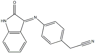 2-{4-[(2-oxo-1,2-dihydro-3H-indol-3-yliden)amino]phenyl}acetonitrile Structure