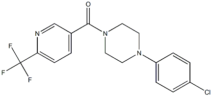 [4-(4-chlorophenyl)piperazino][6-(trifluoromethyl)-3-pyridinyl]methanone Structure