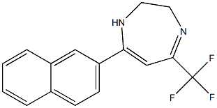 7-(2-naphthyl)-5-(trifluoromethyl)-2,3-dihydro-1H-1,4-diazepine 구조식 이미지