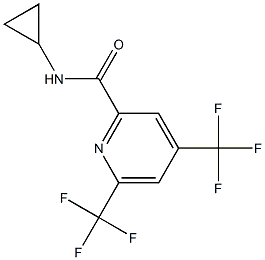 N-cyclopropyl-4,6-bis(trifluoromethyl)-2-pyridinecarboxamide 구조식 이미지