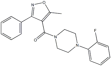 [4-(2-fluorophenyl)piperazino](5-methyl-3-phenyl-4-isoxazolyl)methanone 구조식 이미지