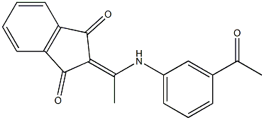 2-[1-(3-acetylanilino)ethylidene]-1H-indene-1,3(2H)-dione 구조식 이미지