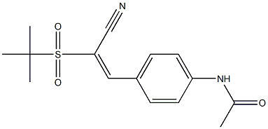 N-{4-[(E)-2-(tert-butylsulfonyl)-2-cyanoethenyl]phenyl}acetamide Structure