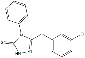 5-(3-chlorobenzyl)-4-phenyl-2,4-dihydro-3H-1,2,4-triazole-3-thione 구조식 이미지