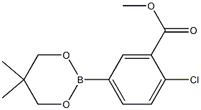 Methyl 2-chloro-5-(5,5-dimethyl-1,3,2-dioxaborinan-2-yl)benzoate 구조식 이미지