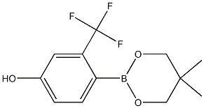 4-(5,5-Dimethyl-1,3,2-dioxaborinan-2-yl)-3-(trifluoromethyl)phenol Structure