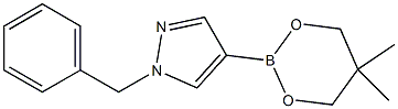 1-Benzyl-4-(5,5-dimethyl-1,3,2-dioxaborinan-2-yl)-1H-pyrazole 구조식 이미지