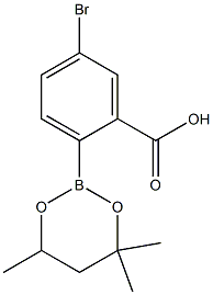 5-Bromo-2-(4,4,6-trimethyl-1,3,2-dioxaborinan-2-yl)benzoic acid 구조식 이미지