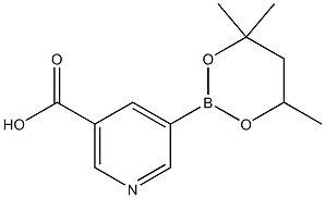 5-(4,4,6-Trimethyl-1,3,2-dioxaborinan-2-yl)-nicotinic acid Structure