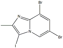 6,8-dibromo-3-iodo-2-methylimidazo[1,2-a]pyridine 구조식 이미지