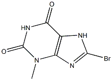 8-Bromo-3-methyl-3,7-dihydro-purine-2,6-dione ,97% Structure