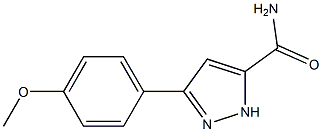 3-(4-Methoxyphenyl)-1H-pyrazole-5-carboxamide ,97% 구조식 이미지