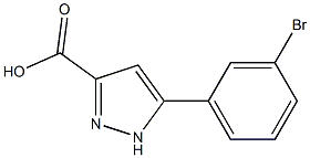 5-(3-Bromophenyl)-1H-pyrazole-3-carboxylic acid ,97% 구조식 이미지