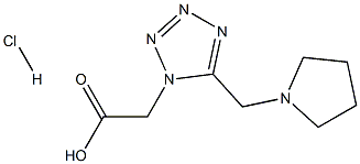 [5-(pyrrolidin-1-ylmethyl)-1H-tetrazol-1-yl]acetic acid hydrochloride 구조식 이미지