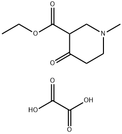 ethyl 1-methyl-4-oxopiperidine-3-carboxylate oxalate 구조식 이미지