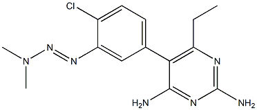 5-(3-Dimethylaminoazo-4-chlorophenyl)-6-ethylpyrimidine-2,4-diamine Structure