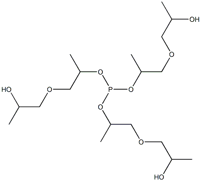 Tris[(5-hydroxy-1-methyl-3-oxahexane-1-yl)oxy]phosphine 구조식 이미지