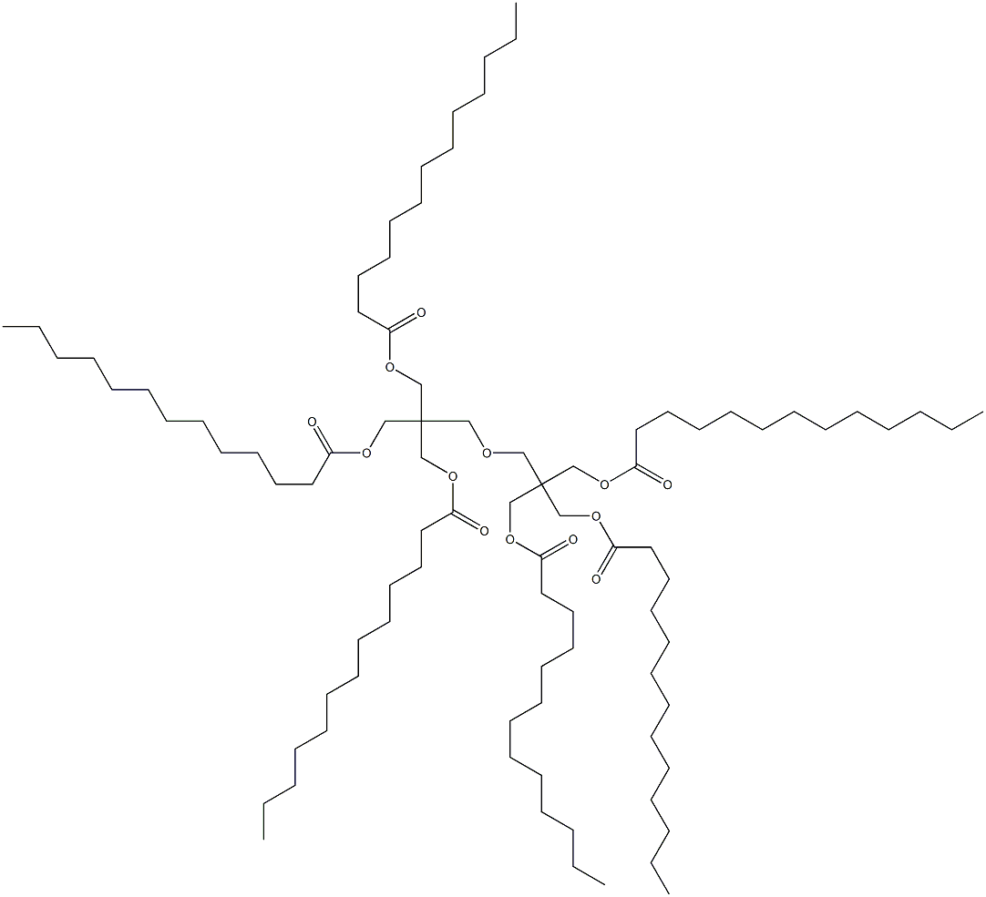 2,2'-[Oxybis(methylene)]bis[2-[(tridecanoyloxy)methyl]-1,3-propanediol ditridecanoate] 구조식 이미지