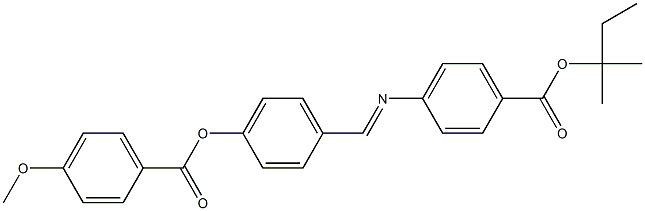 4-[4-(4-Methoxybenzoyloxy)benzylideneamino]benzoic acid (1,1-dimethylpropyl) ester 구조식 이미지