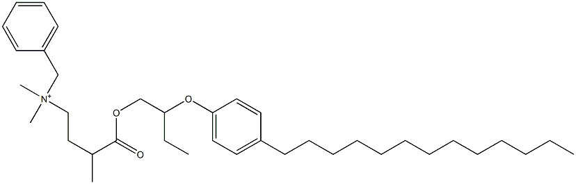 N,N-Dimethyl-N-benzyl-N-[3-[[2-(4-tridecylphenyloxy)butyl]oxycarbonyl]butyl]aminium 구조식 이미지