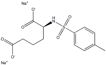 [S,(-)]-2-[(p-Tolylsulfonyl)amino]hexanedioic acid disodium salt Structure