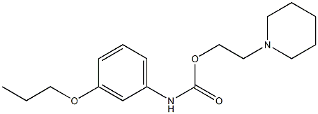 1-[2-[[(3-Propoxyphenyl)amino]carbonyloxy]ethyl]piperidine Structure