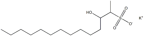 3-Hydroxytetradecane-2-sulfonic acid potassium salt 구조식 이미지
