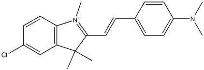 5-Chloro-2-[2-[4-(dimethylamino)phenyl]ethenyl]-1,3,3-trimethyl-3H-indolium Structure