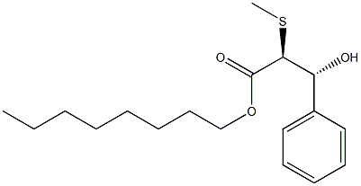 (2S,3R)-2-(Methylthio)-3-hydroxy-3-phenylpropanoic acid octyl ester 구조식 이미지