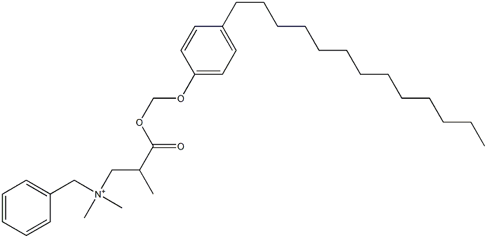 N,N-Dimethyl-N-benzyl-N-[2-[[(4-tridecylphenyloxy)methyl]oxycarbonyl]propyl]aminium Structure