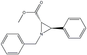 (2S,3R)-1-Benzyl-3-phenylaziridine-2-carboxylic acid methyl ester Structure