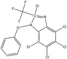 7-Trichlorophenoxy-2-trifluoromethyl-dichlorobenzimidazole 구조식 이미지