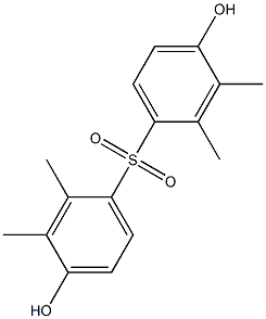 4,4'-Dihydroxy-2,2',3,3'-tetramethyl[sulfonylbisbenzene] 구조식 이미지