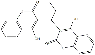 3,3'-Propylidenebis(4-hydroxycoumarin) 구조식 이미지