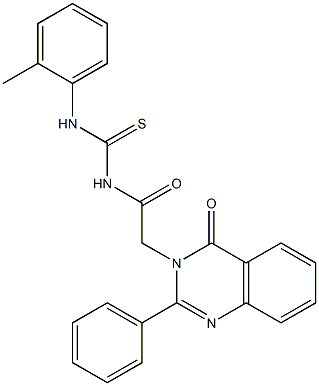 1-[(4-Oxo-2-phenyl-3,4-dihydroquinazolin-3-yl)acetyl]-3-(o-tolyl)thiourea 구조식 이미지
