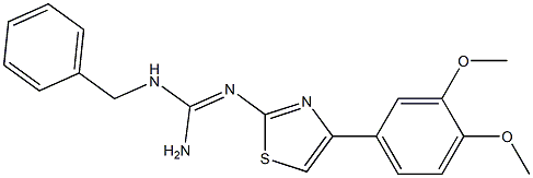 2-[[Amino(benzylamino)methylene]amino]-4-(3,4-dimethoxyphenyl)thiazole Structure