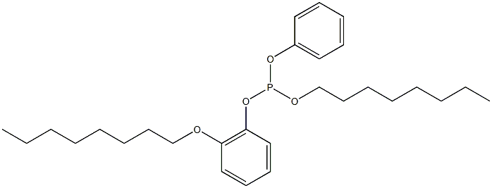 Phosphorous acid 6-(octyloxy)octyldiphenyl ester Structure