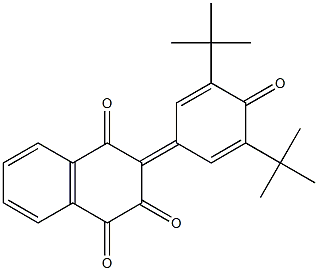 2-(3,5-Di-tert-butyl-4-oxo-2,5-cyclohexadien-1-ylidene)-1,3,4(2H)-naphthalenetrione Structure