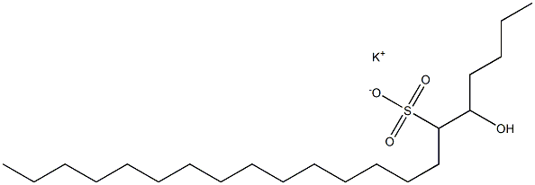 5-Hydroxyhenicosane-6-sulfonic acid potassium salt Structure