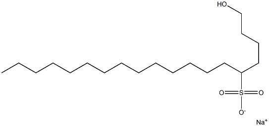 1-Hydroxynonadecane-5-sulfonic acid sodium salt 구조식 이미지