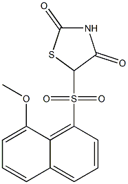 5-(8-Methoxy-1-naphthalenylsulfonyl)thiazolidine-2,4-dione 구조식 이미지