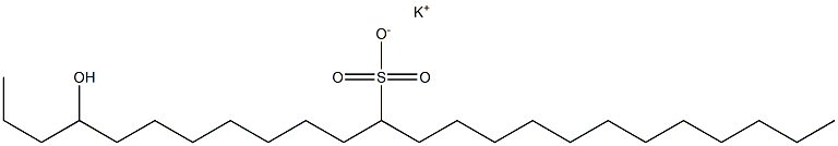 4-Hydroxytetracosane-12-sulfonic acid potassium salt Structure