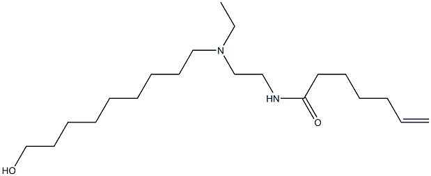 N-[2-[N-Ethyl-N-(9-hydroxynonyl)amino]ethyl]-6-heptenamide 구조식 이미지