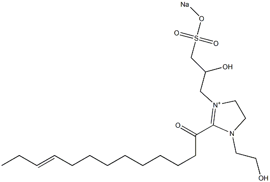 1-(2-Hydroxyethyl)-3-[2-hydroxy-3-(sodiooxysulfonyl)propyl]-2-(10-tridecenoyl)-2-imidazoline-3-ium 구조식 이미지