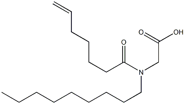 N-(6-Heptenoyl)-N-nonylglycine 구조식 이미지