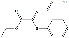 5-Hydroxy-2-phenylthio-2,4-pentadienoic acid ethyl ester 구조식 이미지